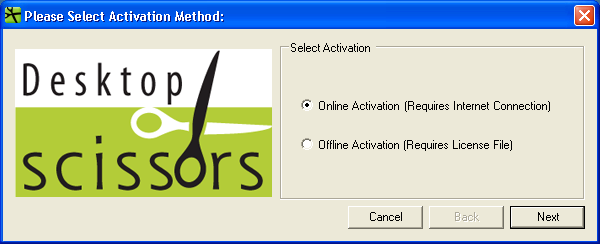Select Activation Option and click Next